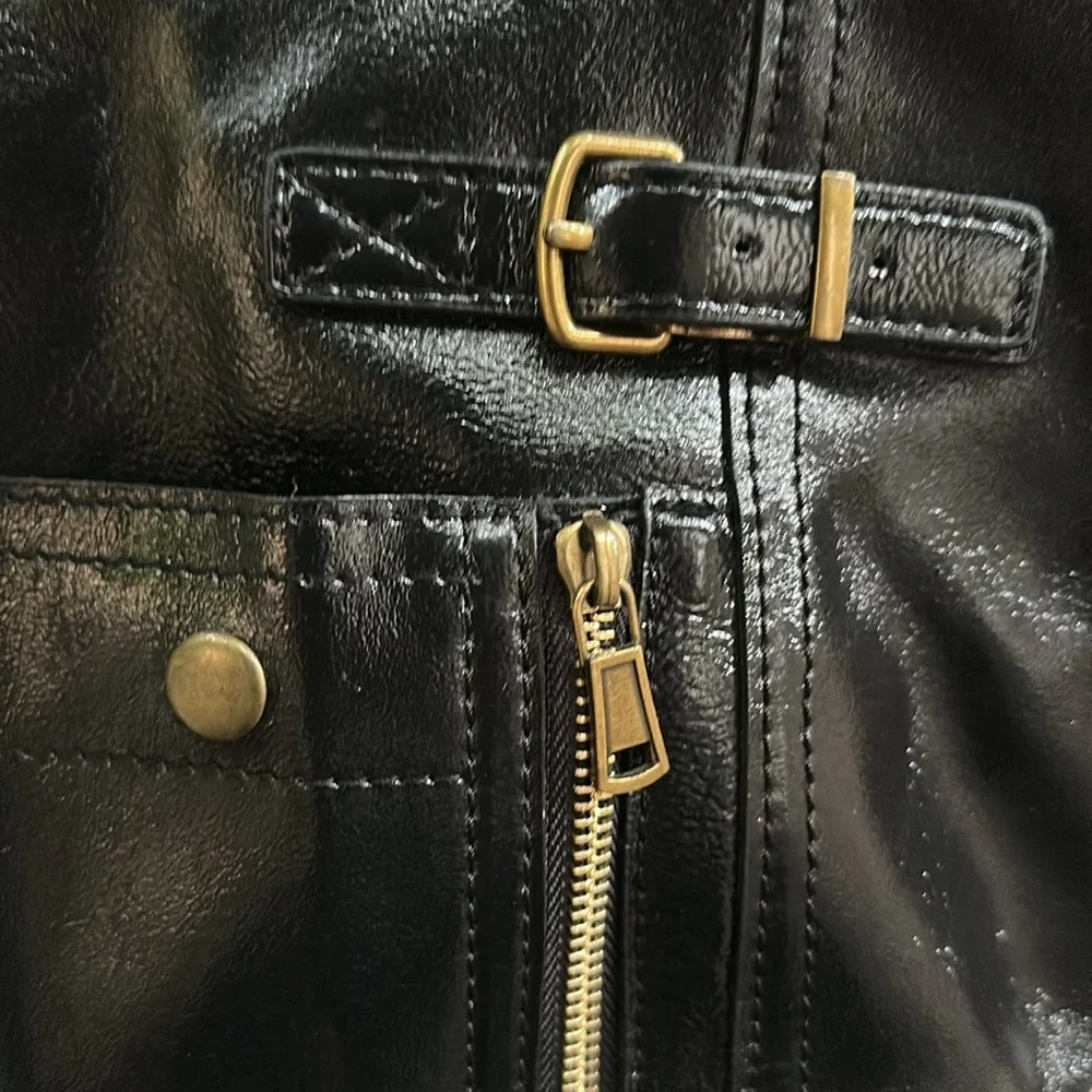 YveSaintLaurent Brown Pattern Leather Downtown Bag - Picture 10 of 14